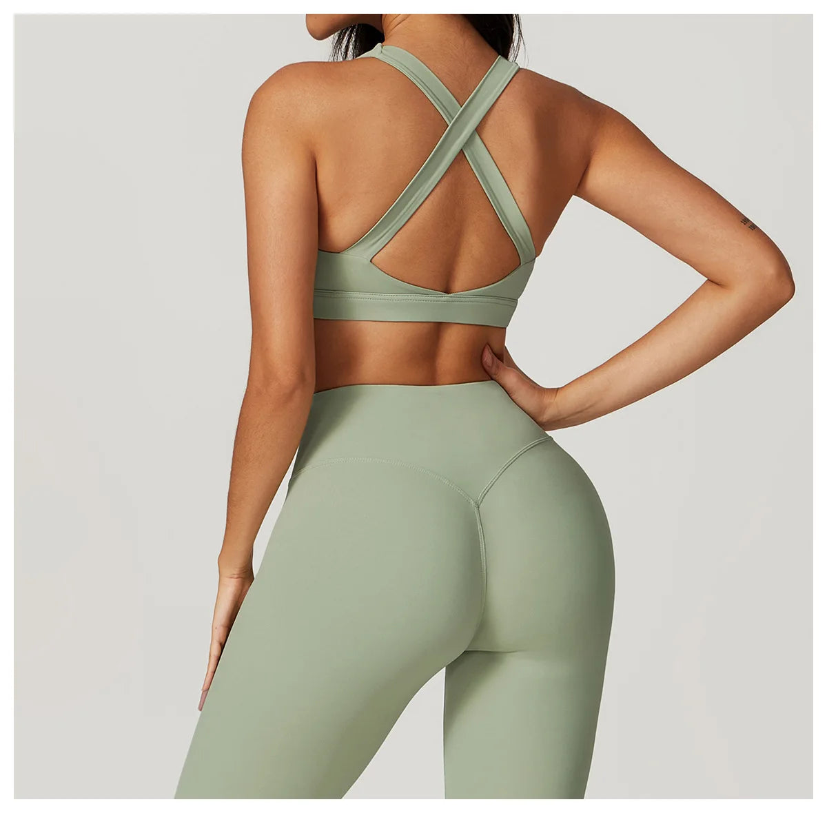 2PCS Women's Tracksuit Athletic Wear Yoga Set Workout Shorts Sportswear Gym Clothing High Waist Leggings Fitness Bra Sports Suit
