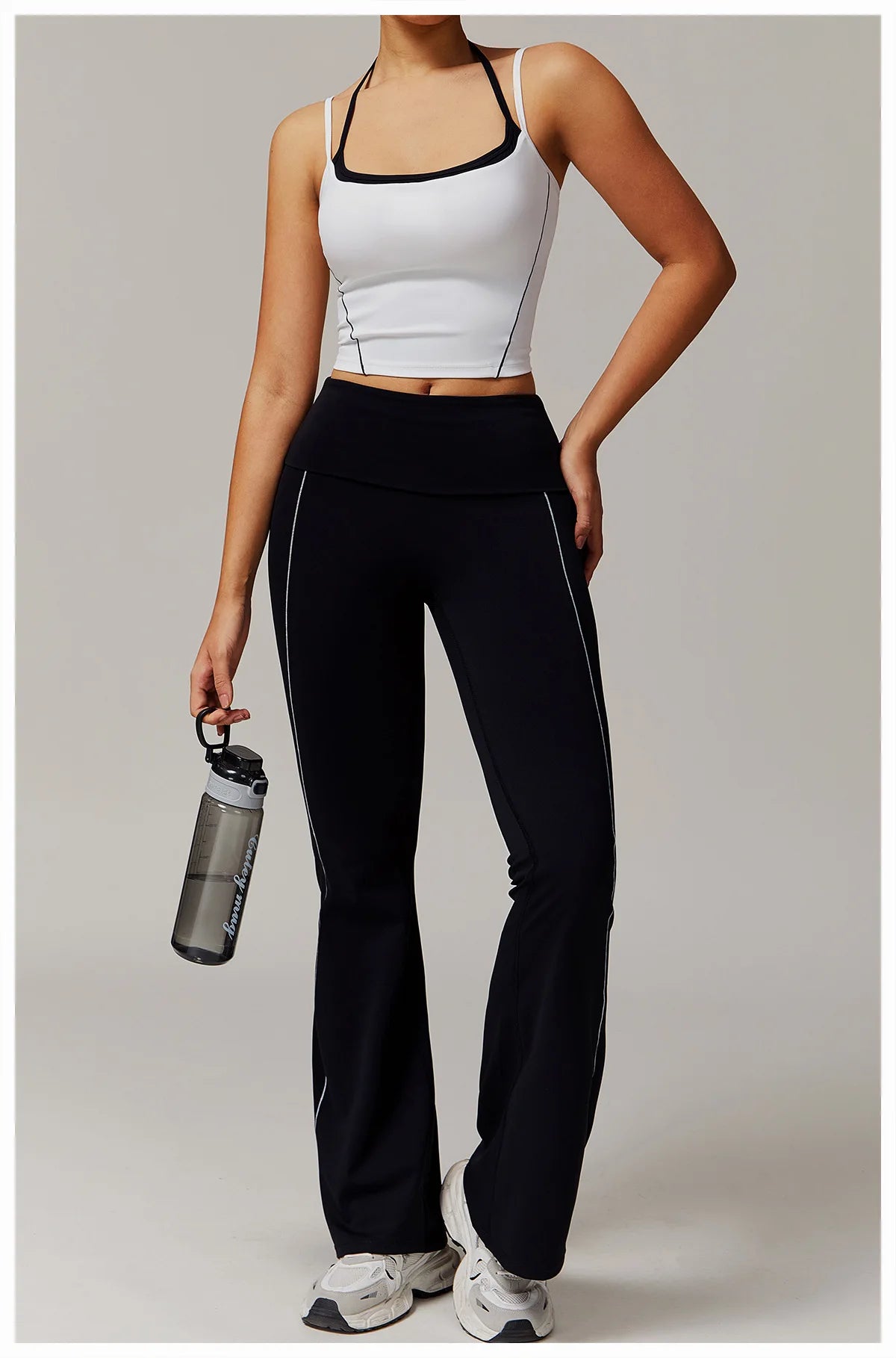Fitness Bell-bottoms Women Sport Leggings High Waist Wide Leg Pants Yoga Leggings Gym Quick Dry Push Up Slim Pants Female Tights