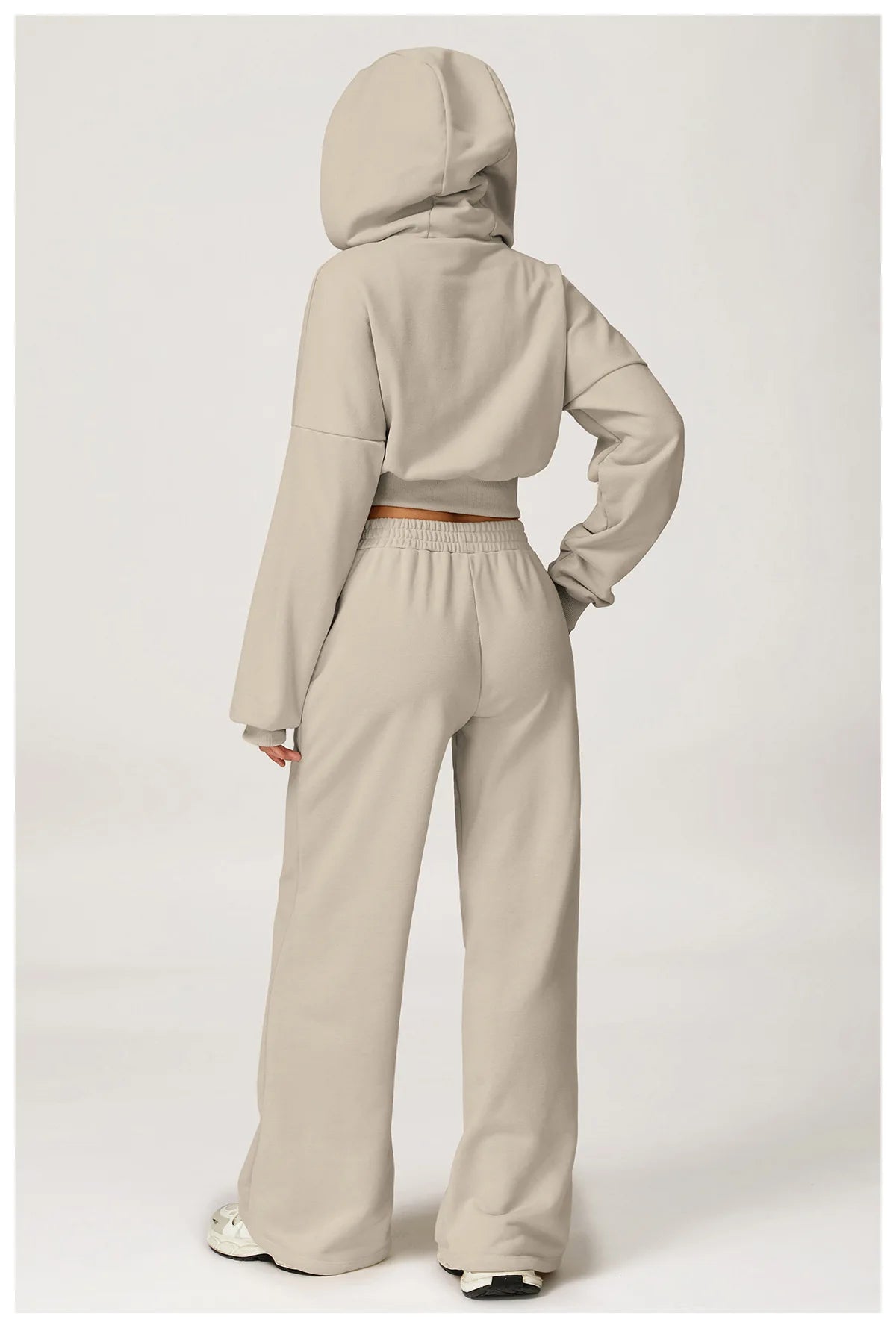 Winter Hooded Sweatshirt Set 2 Pieces Women's Clothes Casual Outdoor Loose Yoga Set Women's Casual Running Sportswear