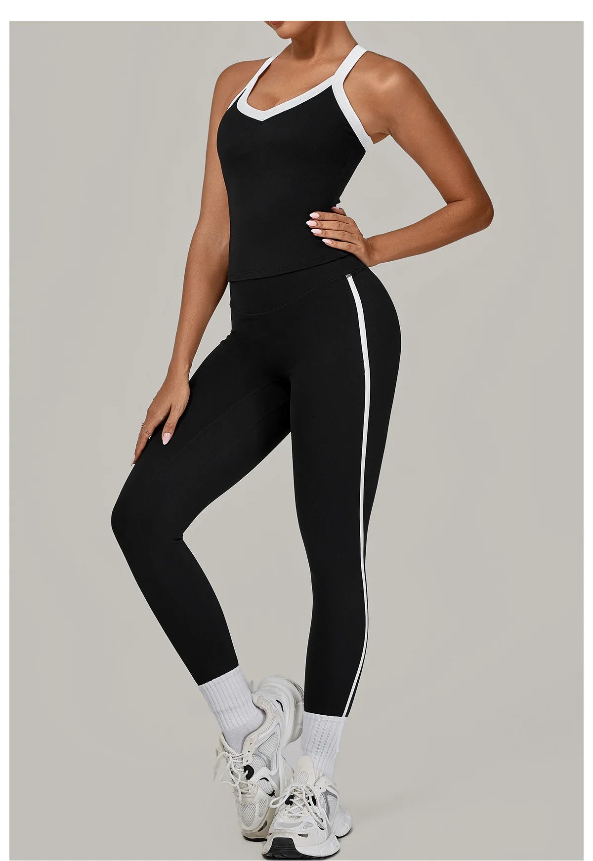 2 Pieces Yoga Set Women's Tracksuit Workout Clothes Sportswear Gym Clothing High Waist Leggings Fitness Bra Push Up Sports Suits