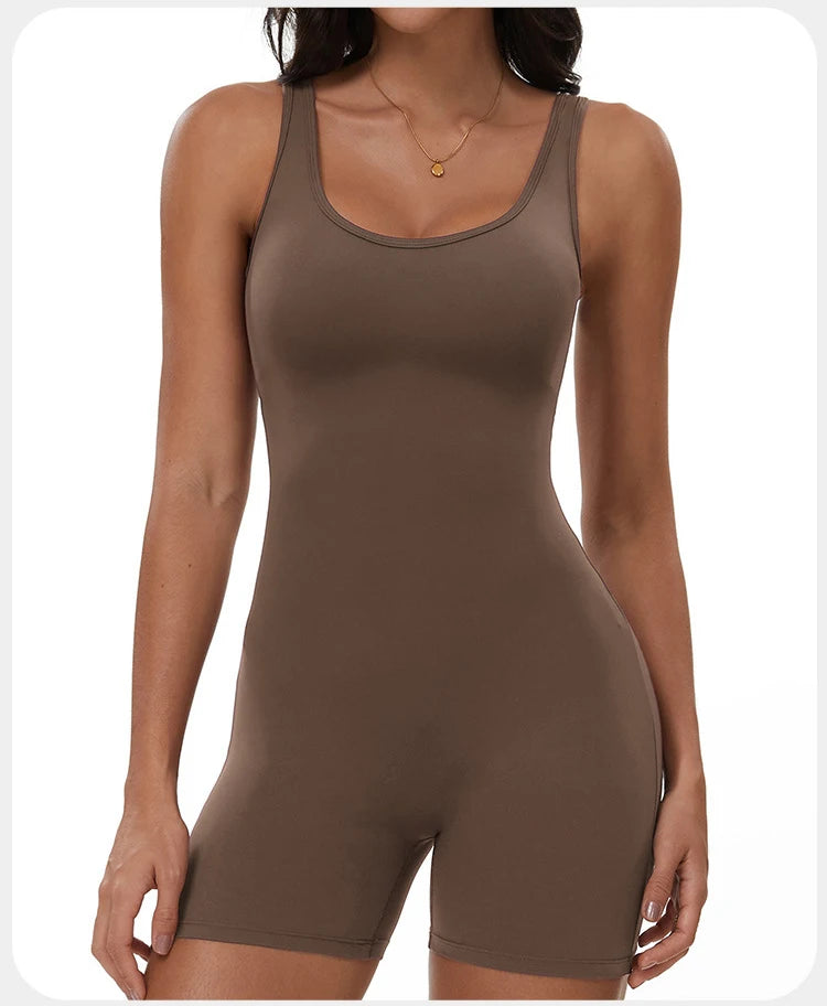 Yoga Jumpsuits Women Tracksuit Set Fitness Rompers Sexy One Piece Sports Bra Workout Bodysuit Sexy Back V Sportswear Gym Clothes