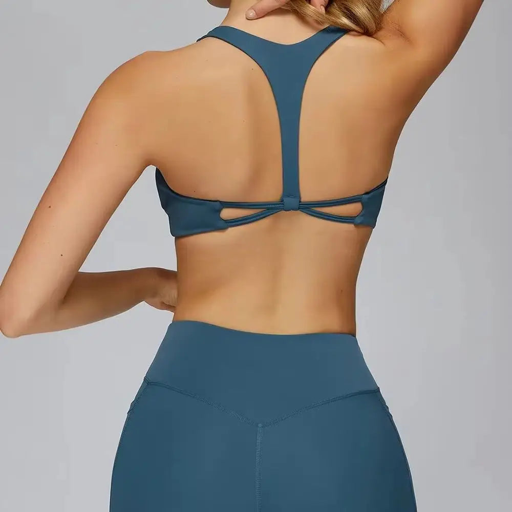 High Intensity Sports Underwear Women Shockproof Sagging Resistant Yoga Vest Fitness Bra Integrated Professional Running Gym Top