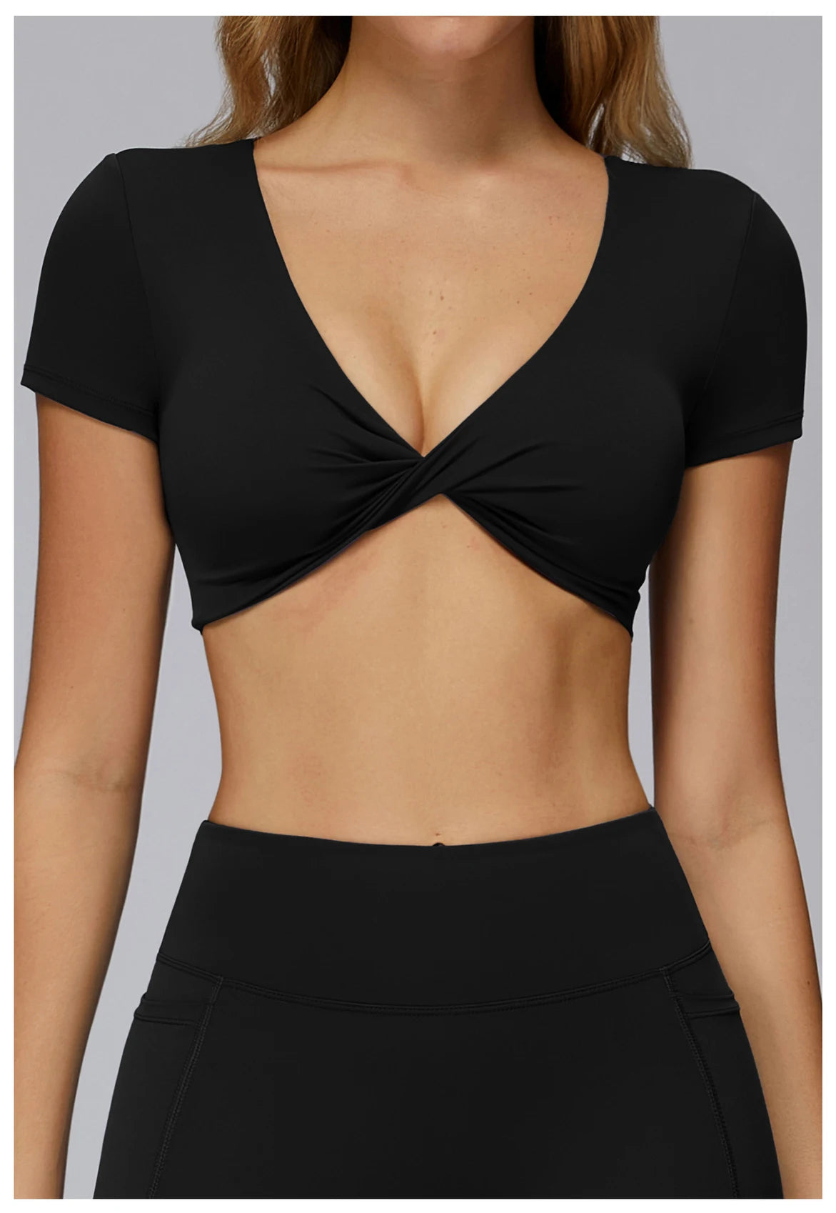 Yoga Top Women Sport T Shirts Fitness Clothes Workout Short Sleeve Top Yoga Shirt Gym Running Back Hollow Out Push Up Sport Top