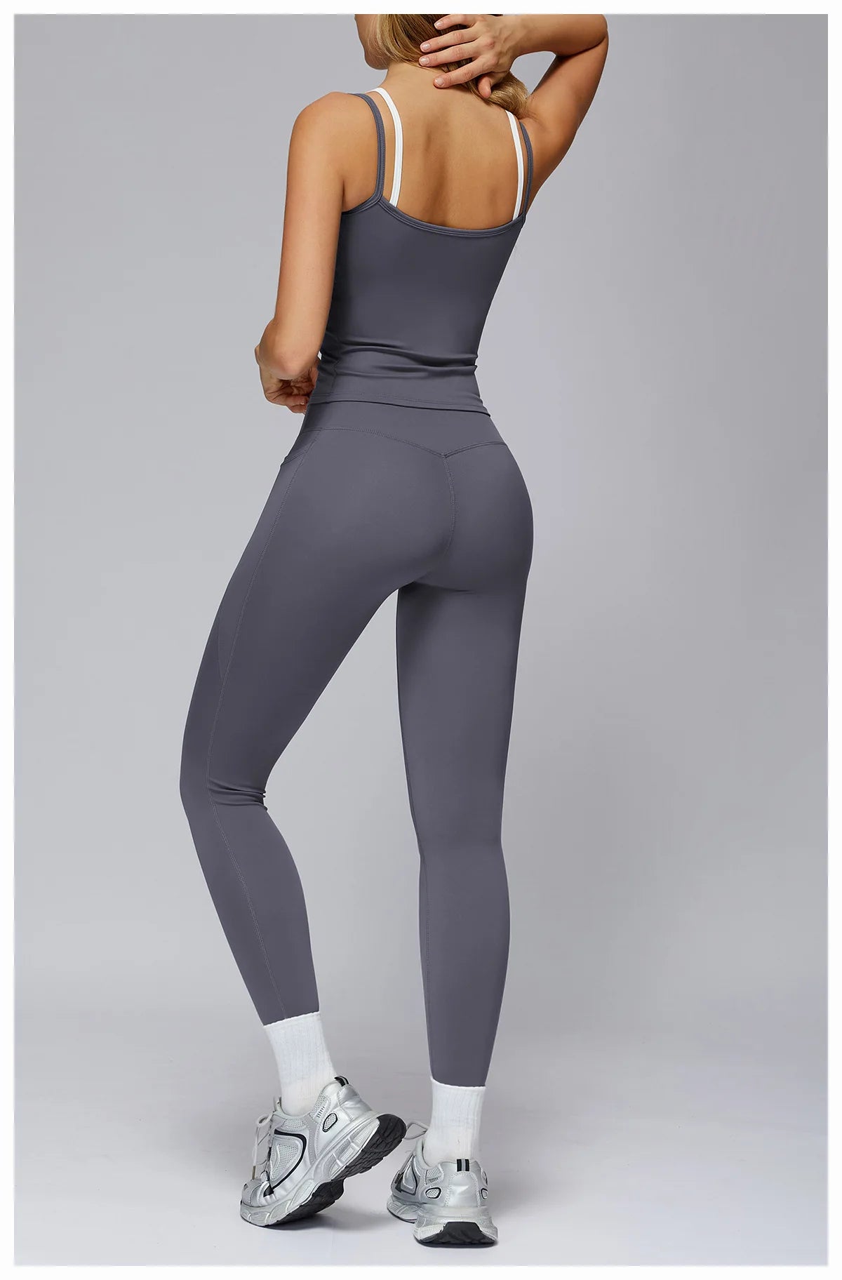 Sports Bra Women's Set 2PCS Professional Fitness Tank Top Bra Shockproof Running Leggings Yoga Suit Beautiful Back Bra Clothing