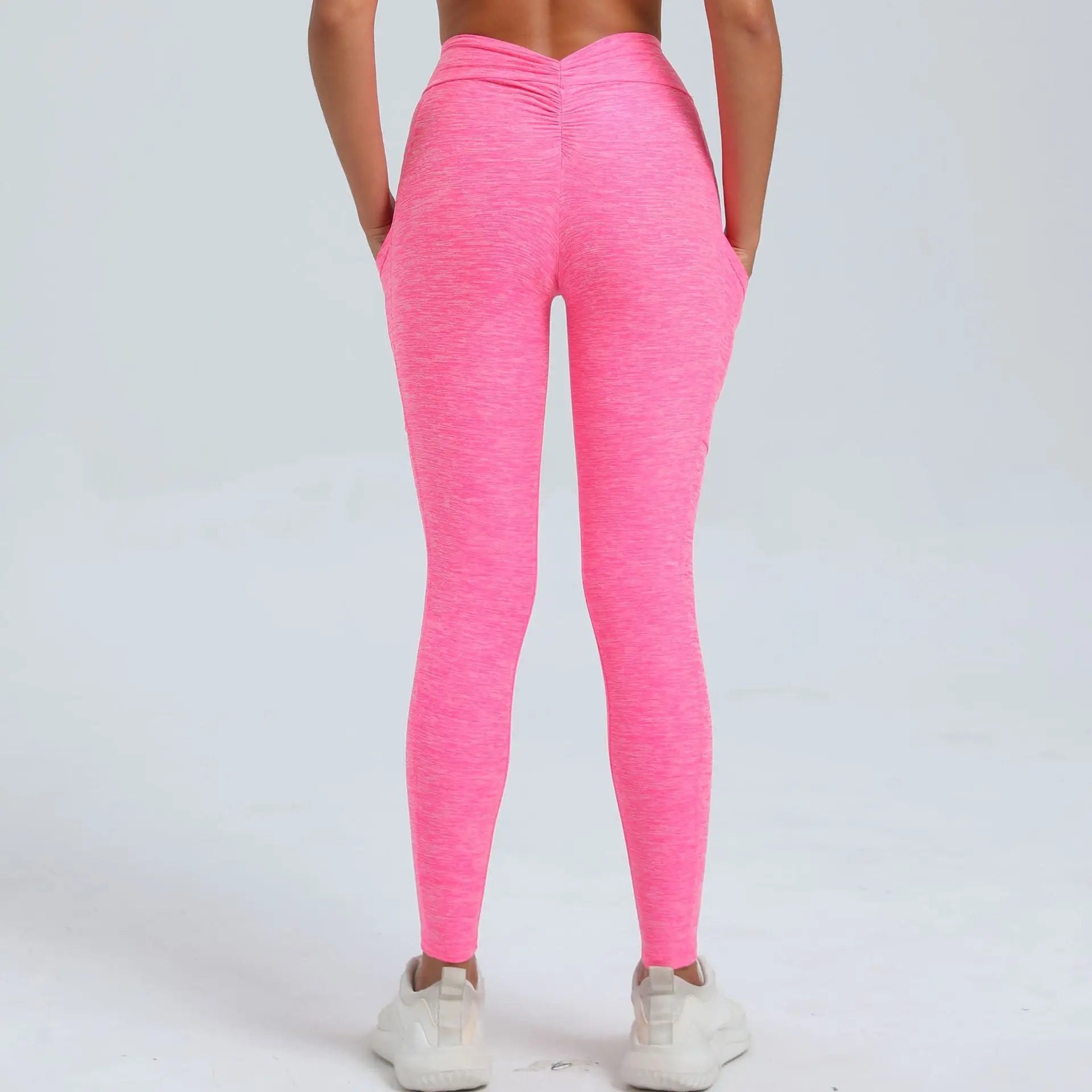 Women Sport Fitness Leggings High Waist Elastic Yoga Pants Training Running Scrunch Butt Gym Leggings Breathable Leggings Female