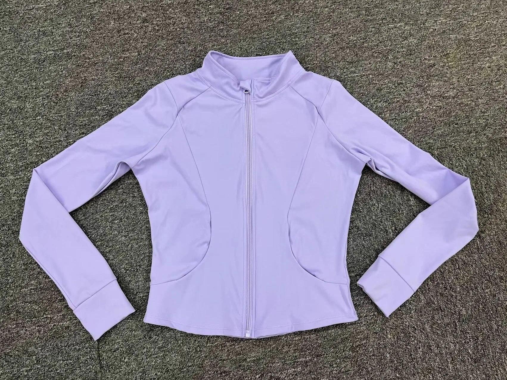 Women Jacket Slim Fit Long Sleeved Zipper Fitness Coat Yoga Crop Tops With Thumb Holes Gym Jacket Workout Tracksuit Sweatshirts