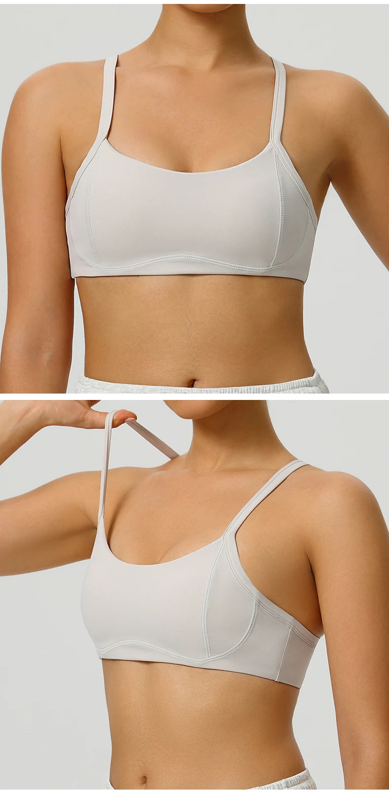 Women Breathable Sports Bra Anti-Sweat Fitness Top Yoga Bra Shockproof Crop Top Push Up High Strength Sport Bra Gym Workout Top