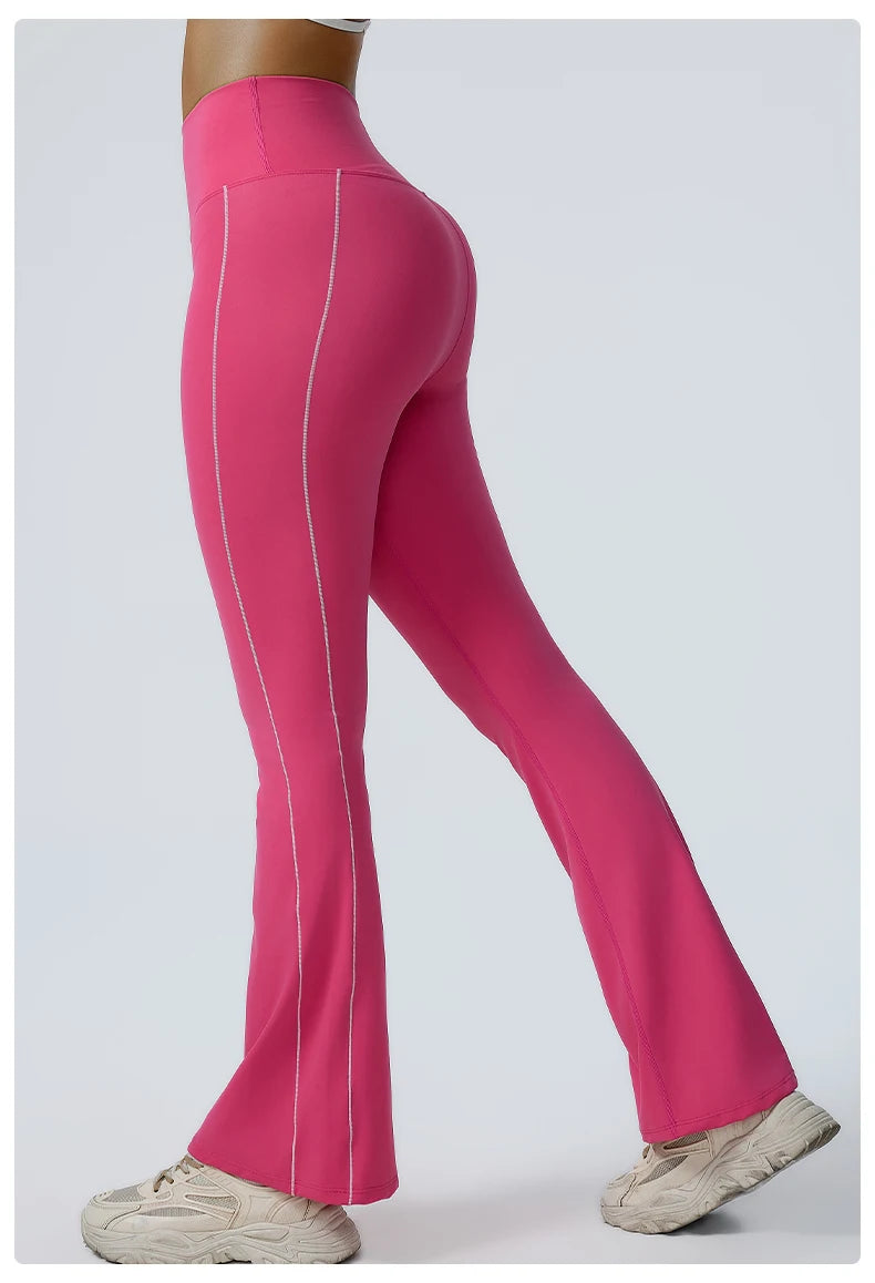 Yoga Leggings Women Yoga Pants Running Bell-bottoms Yoga Tights High Waist Fitness Pants Gym Leggings Sports Wide Leg Pant