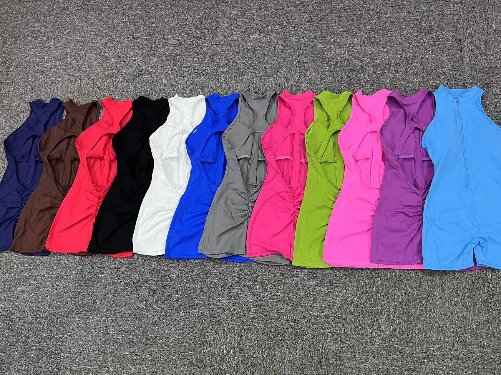 Women's Jumpsuit Fitness Suit Gym Rompers Sports Overalls for Woman Tracksuit Yoga Clothing Zipper Workout Set Sportswear