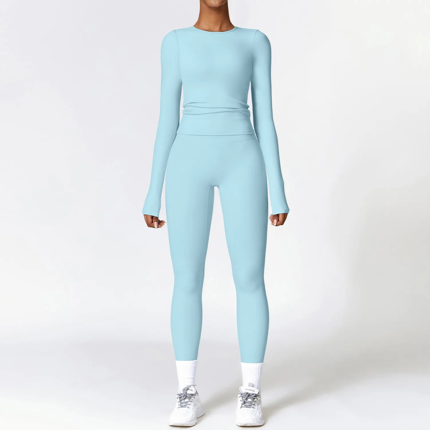 2/3PCS Yoga Set Women Workout Set Seamless Sportswear Gym Clothing Fitness Long Sleeve Crop Top High Waist Leggings Sports Suits