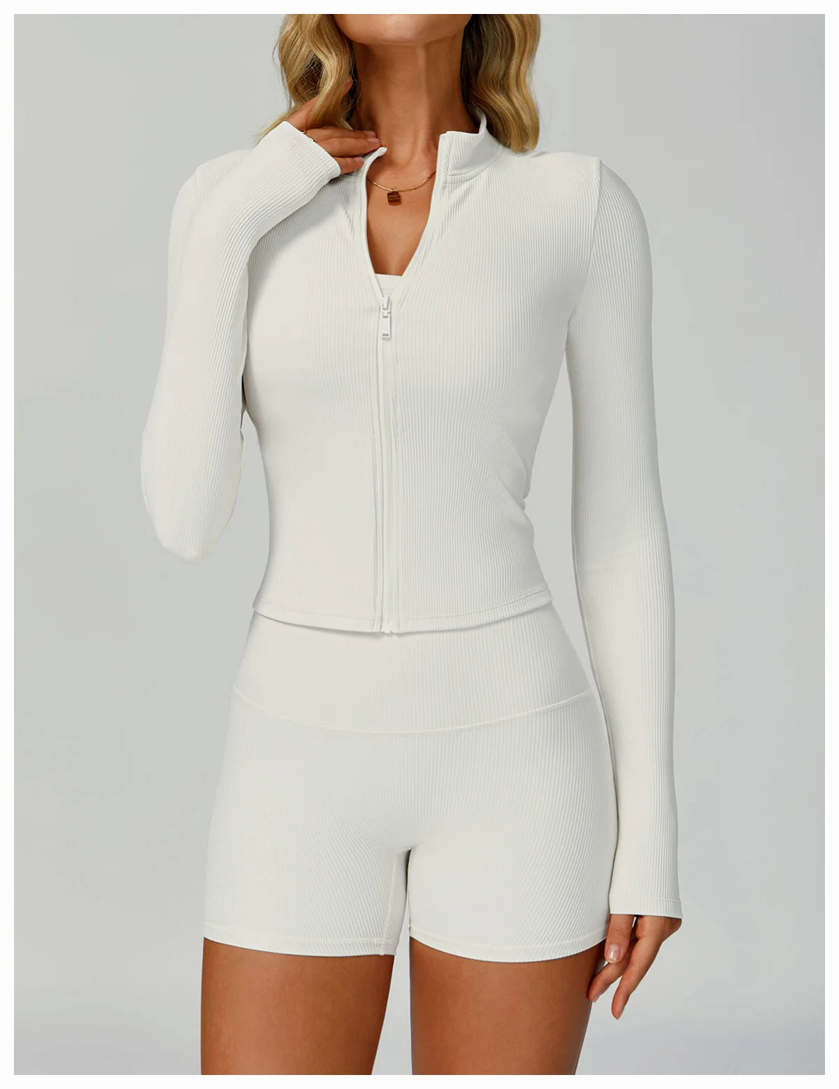 Yoga Jacket Women's Coat Standing Collar Yoga Long Sleeved Sports Jacket Running Training Fitness Top Gym Workout Running Tops