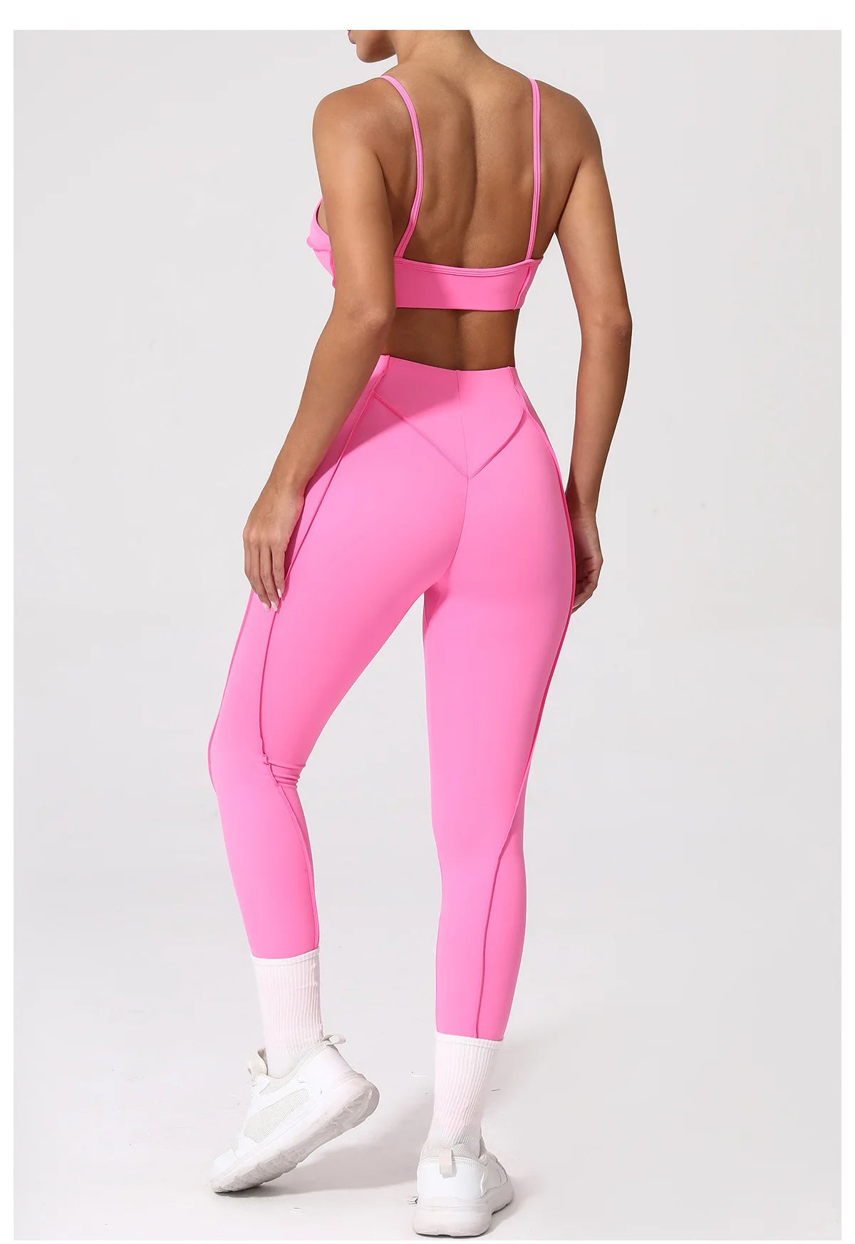 Women's Tracksuit 2 Pieces Seamless Yoga Set Workout Push Up Sportswear Gym Clothing High Waist Leggings Fitness Sports Suits