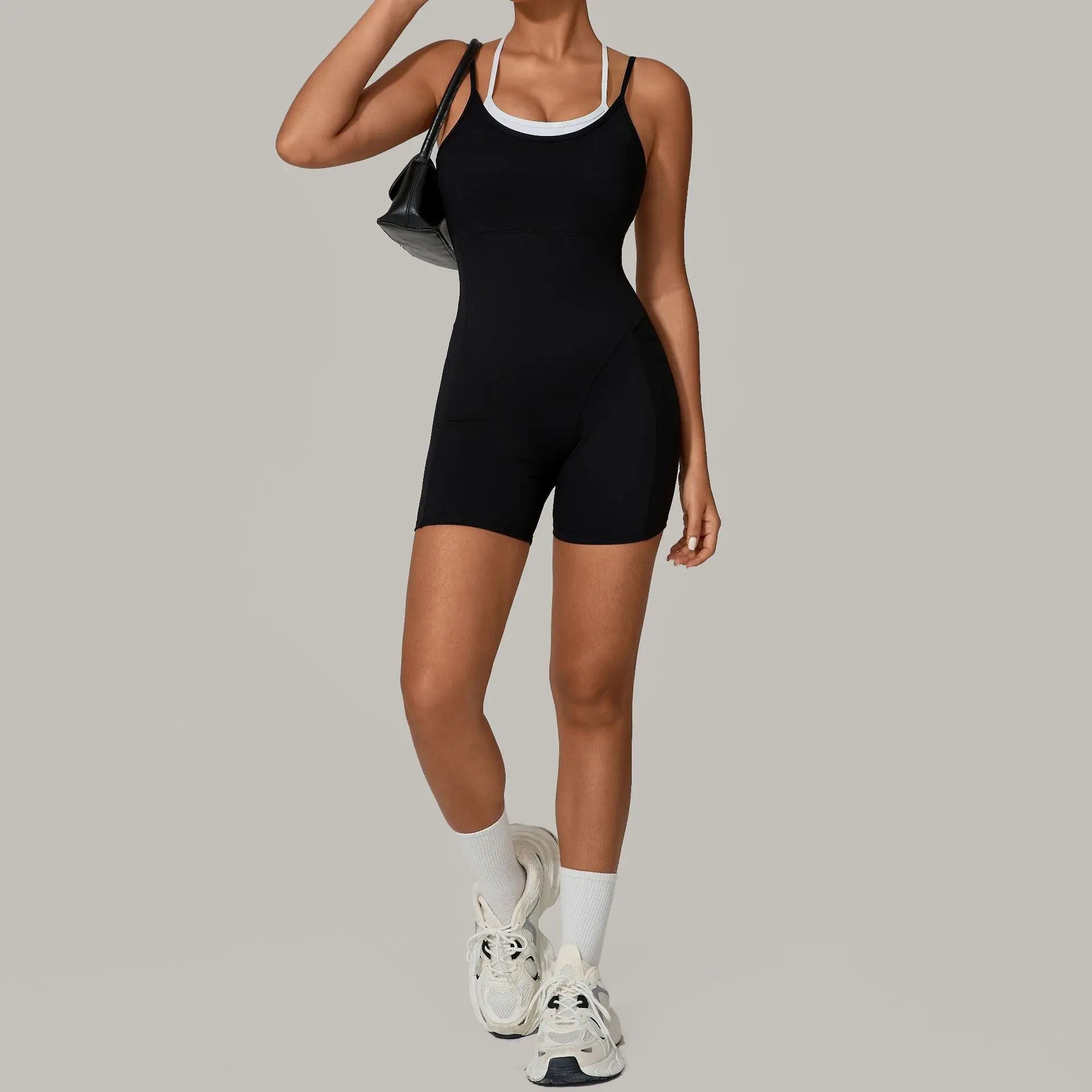 Short Sports Jumpsuit Sleeveless Gym Set Women Tracksuit Yoga Clothes Rompers Workout One-piece Suit Female Outdoor Bodysuits