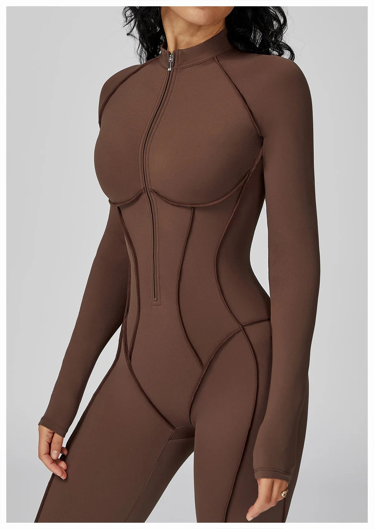 Women Sport Bodysuit Fitness Yoga Zipper Jumpsuit High Elasticity Outdoors Gym Tracksuits Workout Sports Sexy Jumpsuit Sportwear