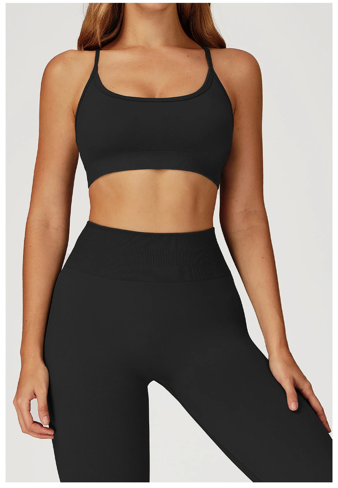 Breathable Sports Bra Anti-Sweat Fitness Top Women Yoga Bra Crop Top Push Up High Strength Sport Bra Seamless Gym Workout Top