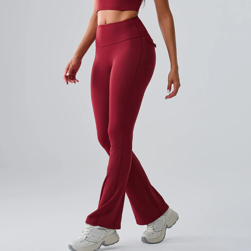 Yoga Pants Sport Leggings Women Flared Yoga Pants High Waist Wide Leg Pants Push Up Woman Tight Fitness Workout Gym Bell-bottoms