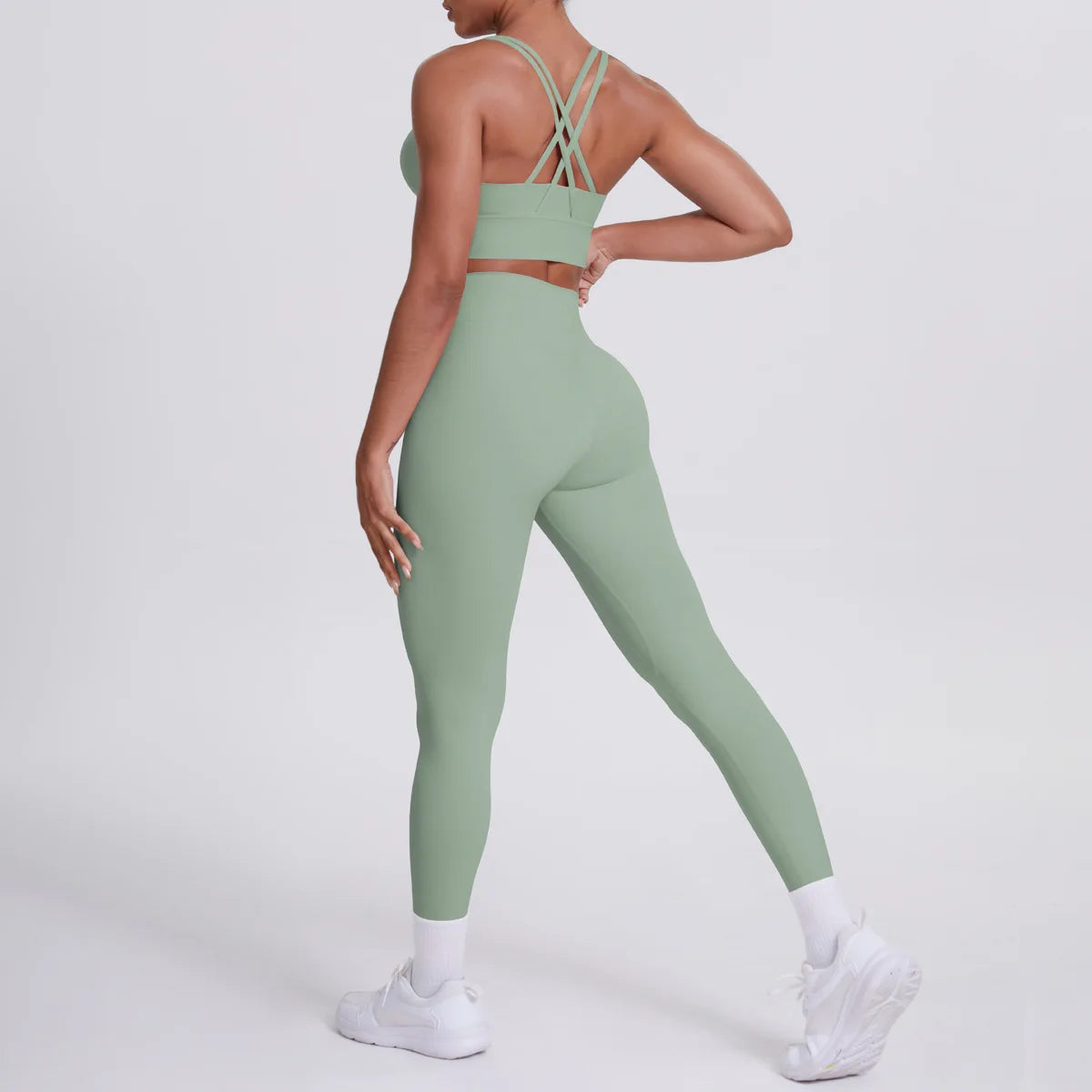 JJUREN Seamless Yoga Suit Women Tracksuit Sports Bra High Waist Leggings Yoga Outfit Gym Set Fitness Workout Clothes Sportswear