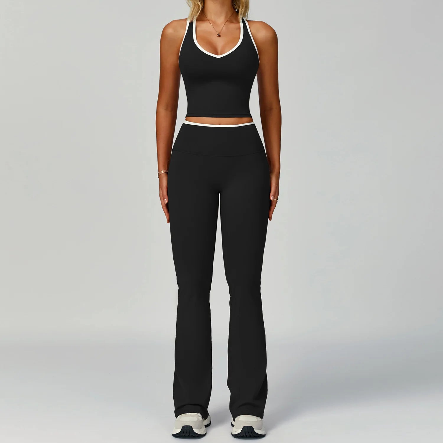Gym Tracksuit Yoga Set 2 Pieces Workout Outfits Fitness Sportswear High Waist Leggings Sports Bra Athletic Wear Women Clothes