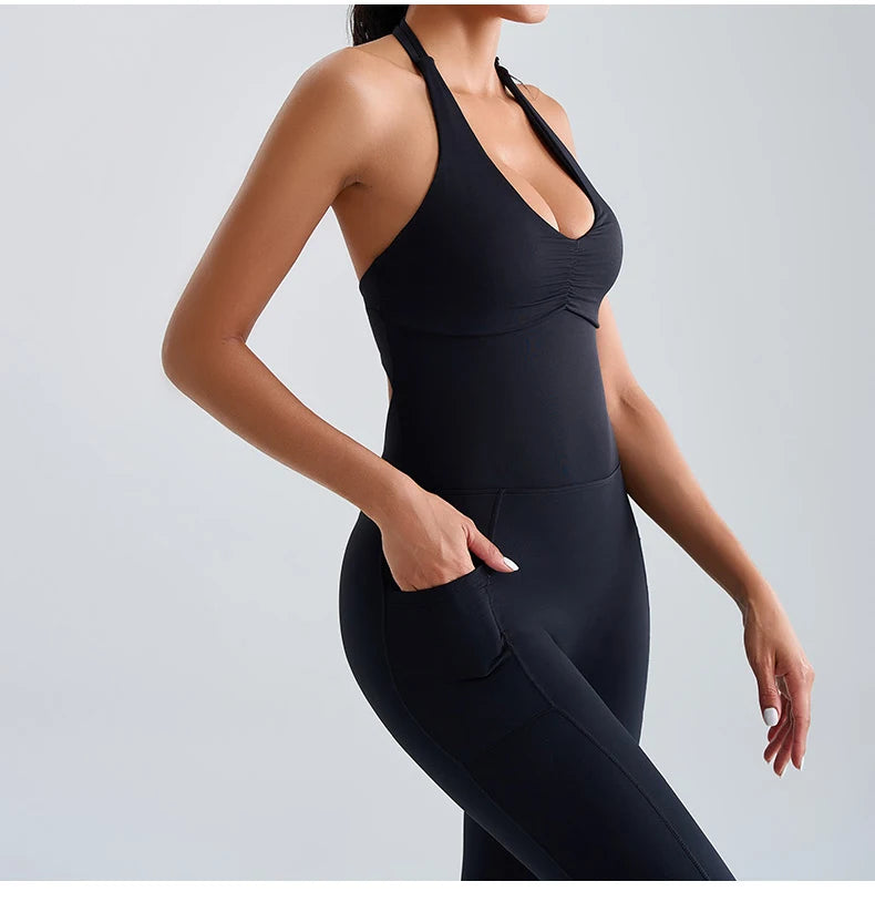 Workout Jumpsuit Sports Overalls Women Rompers Gym Clothing Running Tracksuit Fitness Gym Clothes Push Up Sportswear Yoga Set