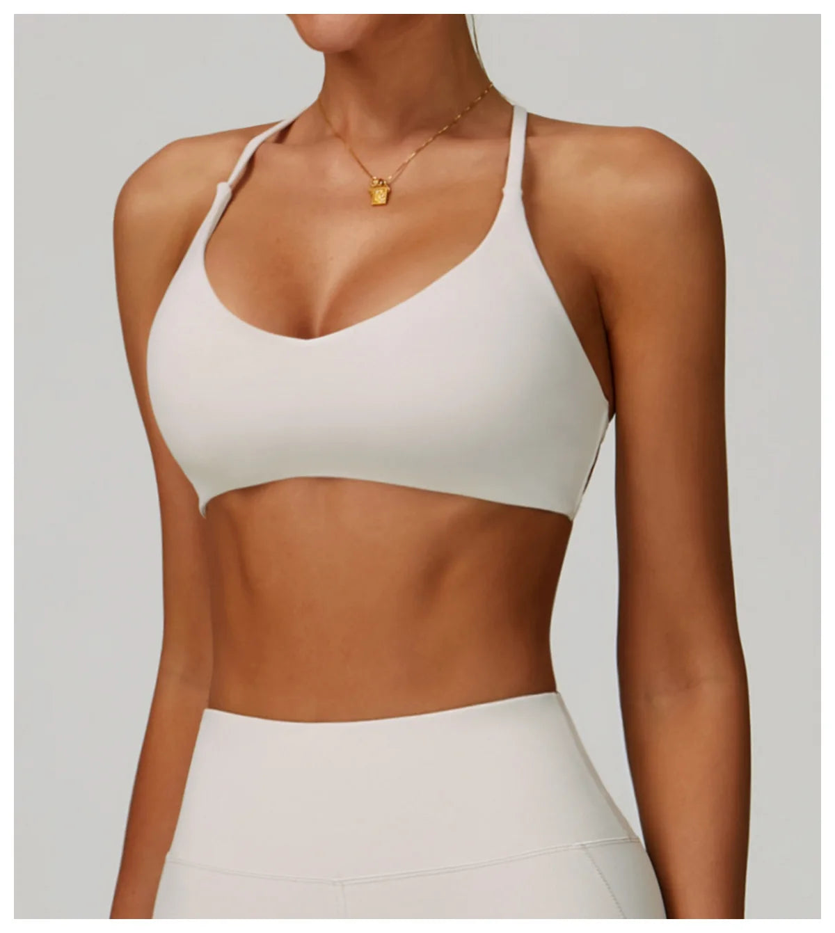 Cross Shoulder Straps Sports Bra Anti-Sweat Fitness Top Women Yoga Bra Shockproof Crop Top Push Up Sport Bra Gym Bra Workout Top
