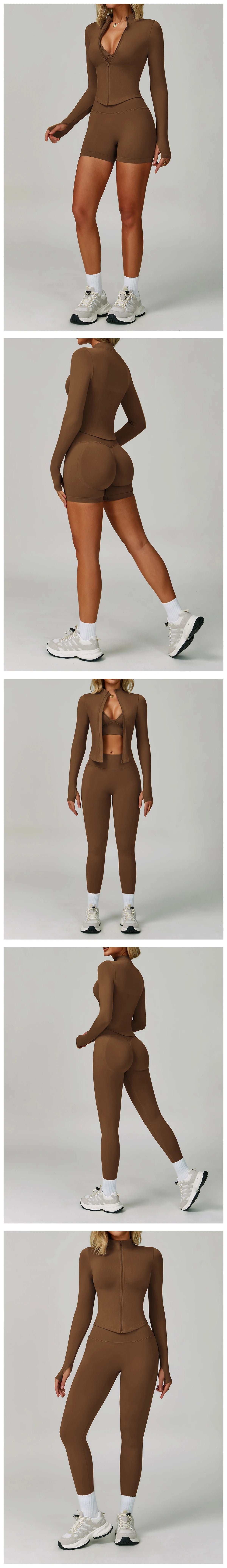 Seamless Yoga Suit 2PCS Sports Set Women Tracksuit Gym Running Workout Clothes Sports Long Sleeve Athletic Wear Yoga Clothing