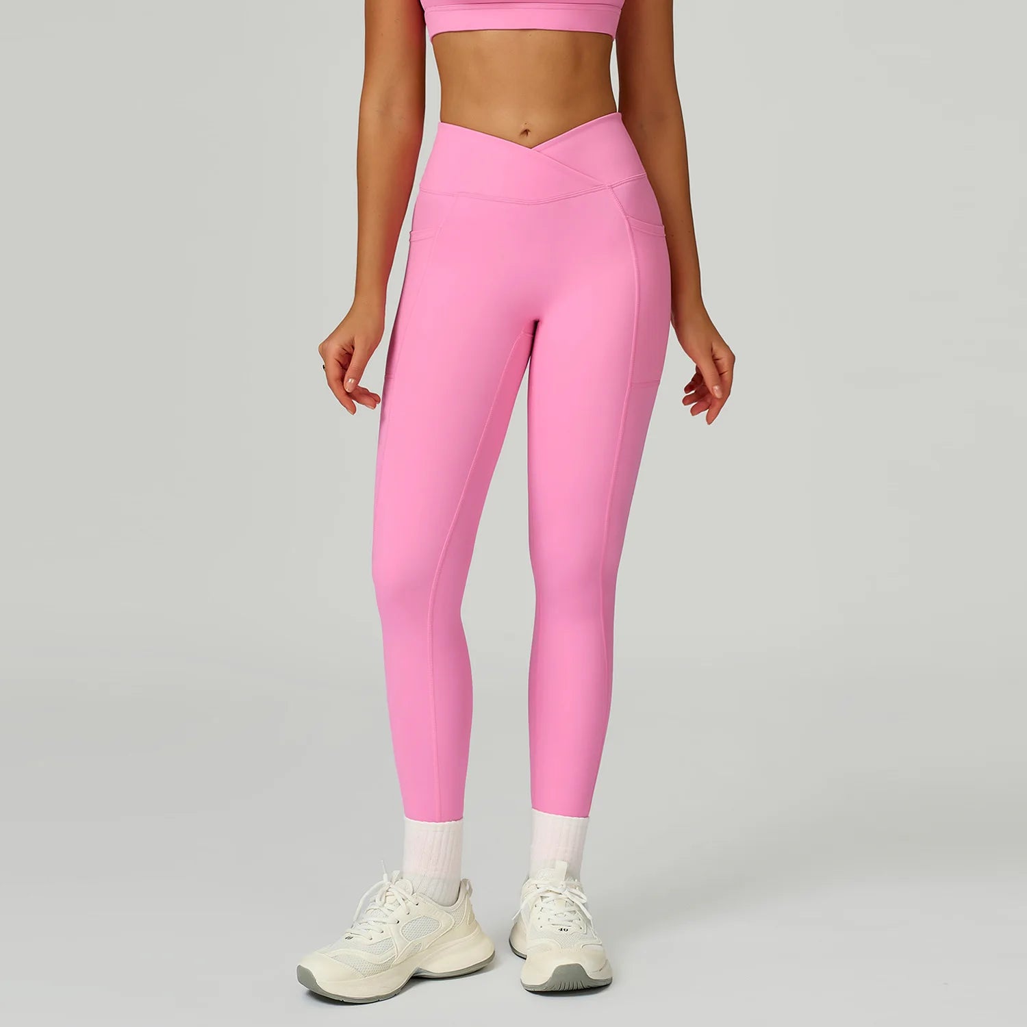 Yoga Pants Cross Waist Head Gym Leggings Women Sexy High Waist Booty Lifting Leggings Pants Women Sports Clothing Fitness Wear