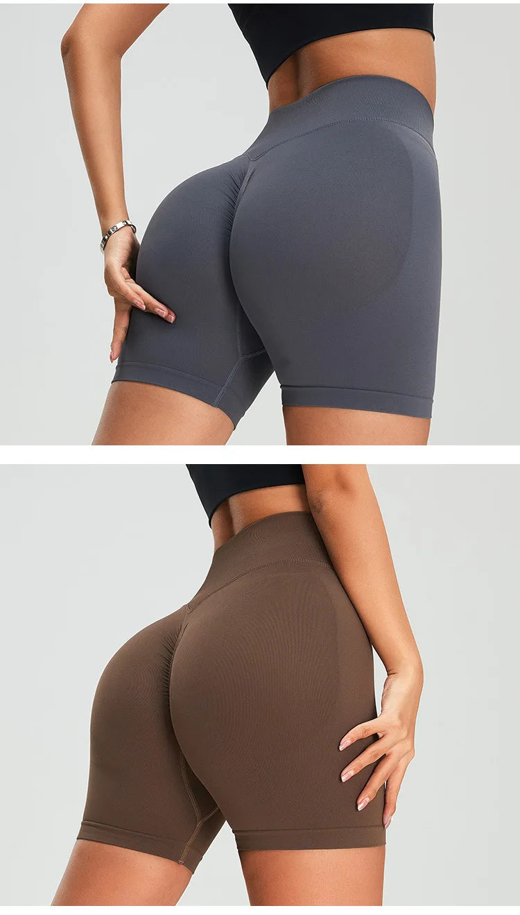 High Waist Seamless Shorts Women Scrunch Butt Yoga Shorts Push Up Gym Shorts Athletic Booty Fitness Workout Short Women Clothing