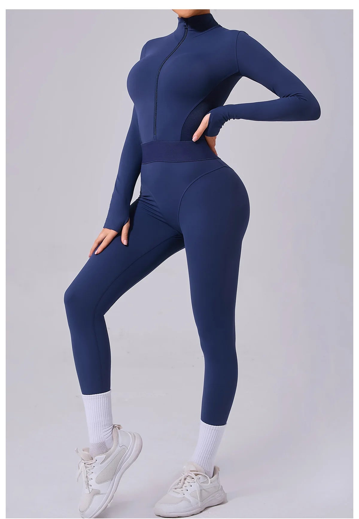 Women Tracksuit Yoga Set One-piece Suit Female Rompers Quick Dry Yoga Clothing Workout Bodysuits Sports Jumpsuit Long Sleeved