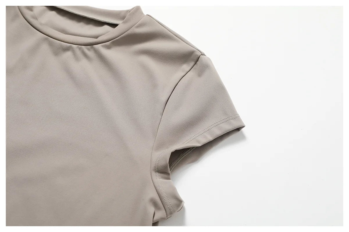 Women Clothes Yoga Top Sport T Shirt Fitness Clothes Short Sleeve Yoga Shirt Gym Top Workout Running Active Wear Sport Top