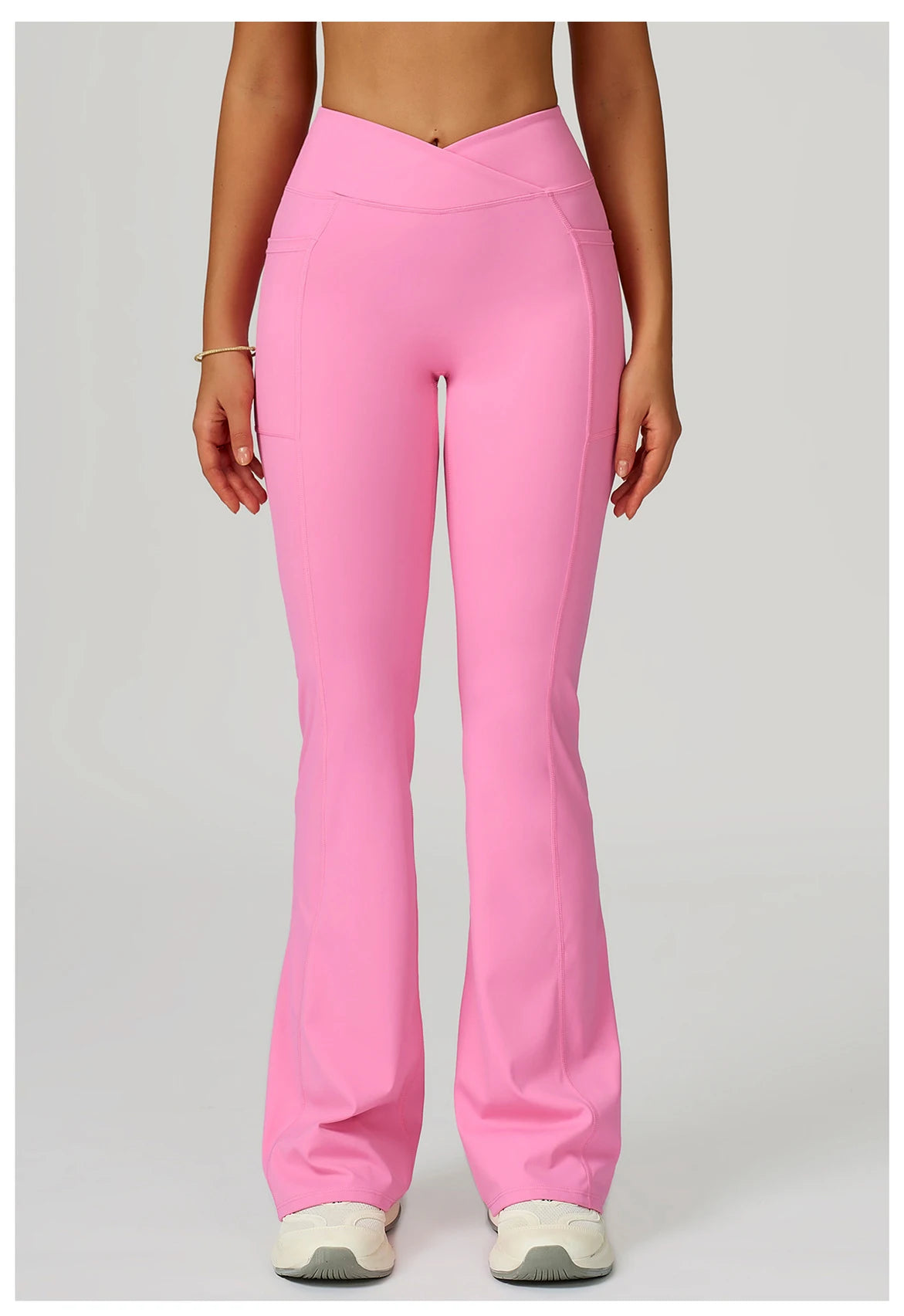 Women Flare Leggings Yoga Pants Bell-bottoms Yoga Trousers High Waist Fitness Pants Stretch Gym Casual Sports Wide Leg Pants