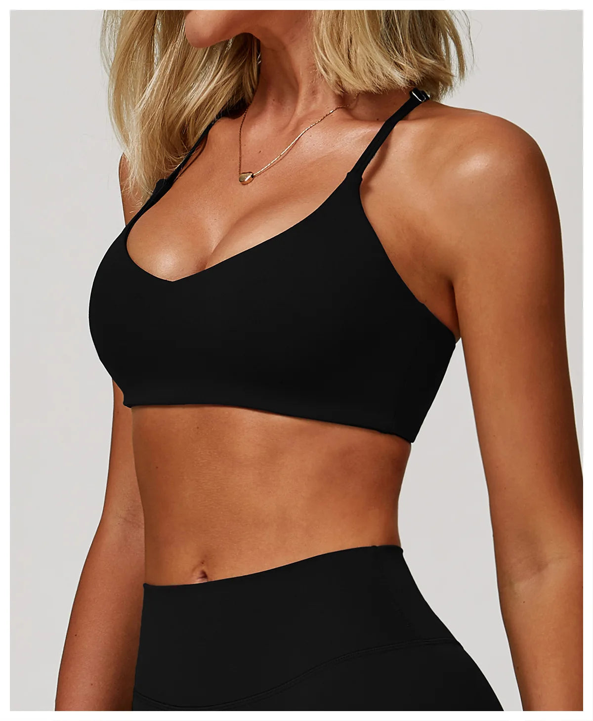 Sexy Women Tops Back Cross Strap Tank Top Push Up Running Impact Sports Bra Breathable Soft Fitness Beauty Solid Color Yoga Bra