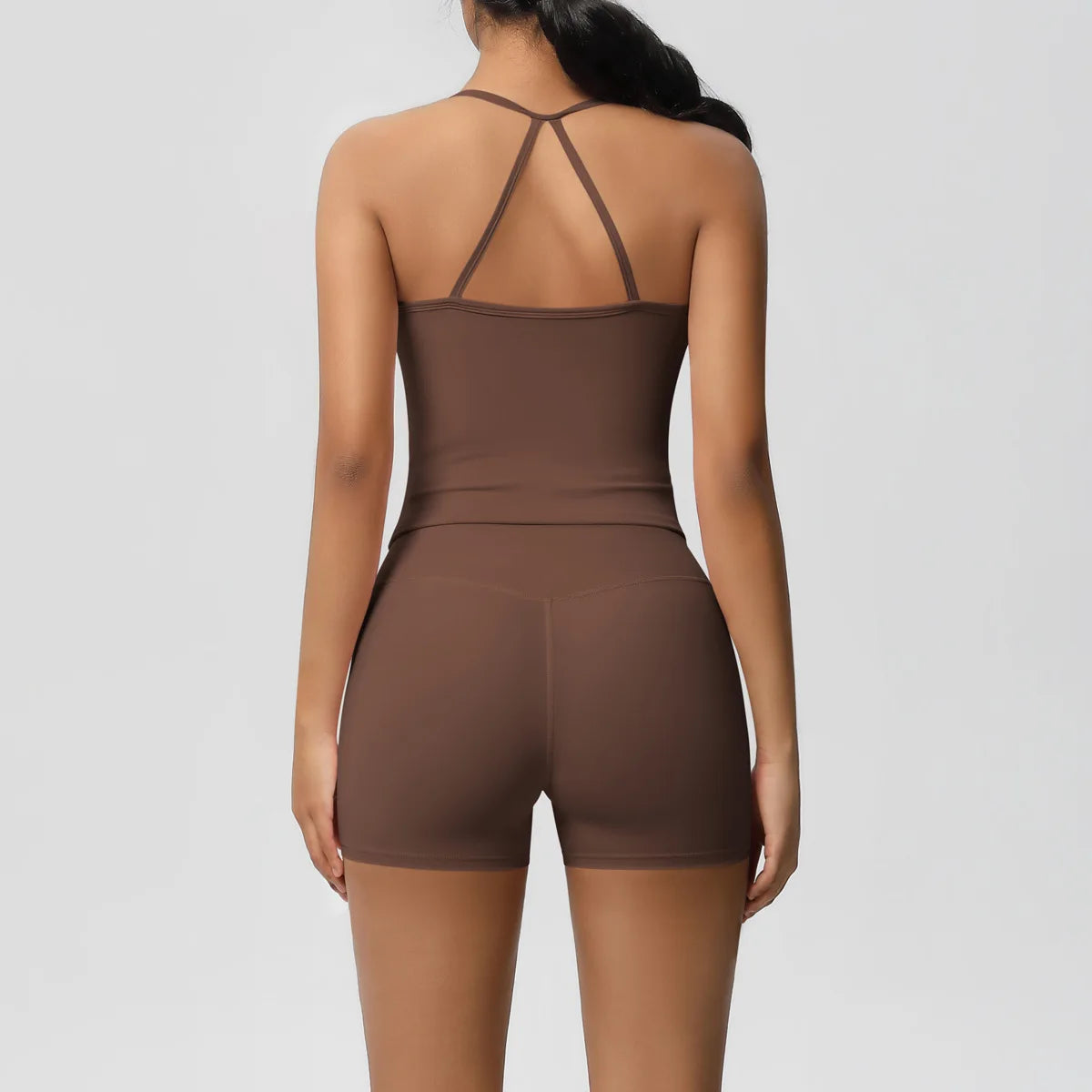 Yoga Sport Set Women Seamless Crop Top Bra Shorts Yoga Set Comfort Elastic Sportsuit Workout Outfit Fitness Gym Clothes