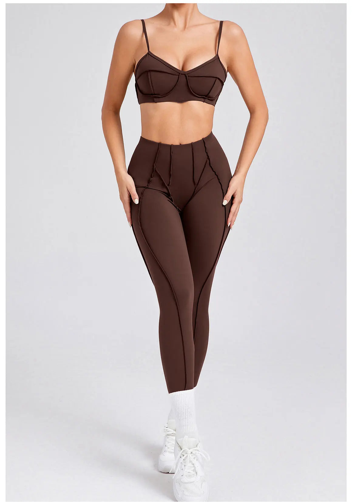 Women's Tracksuit 2 Pieces Seamless Yoga Set Workout Push Up Sportswear Gym Clothing High Waist Leggings Fitness Sports Suits