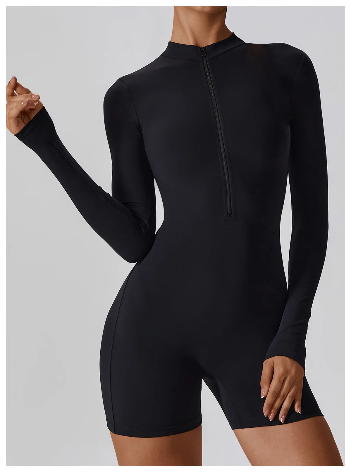 Zipper Long Sleeve Jumpsuits Women's Workout Tracksuit Sportswear Yoga Set Dance Fitness Bodysuit Sexy Gym Clothes Yoga Suit