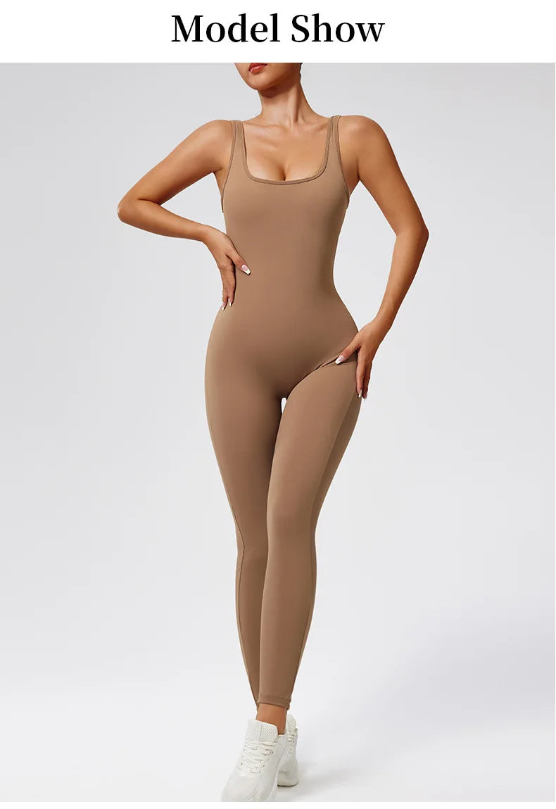 Women's Clothes Yoga Set Sports Jumpsuits One Piece Fitness Rompers Sportswear Gym Set Workout Tracksuit Activewear Bodysuits