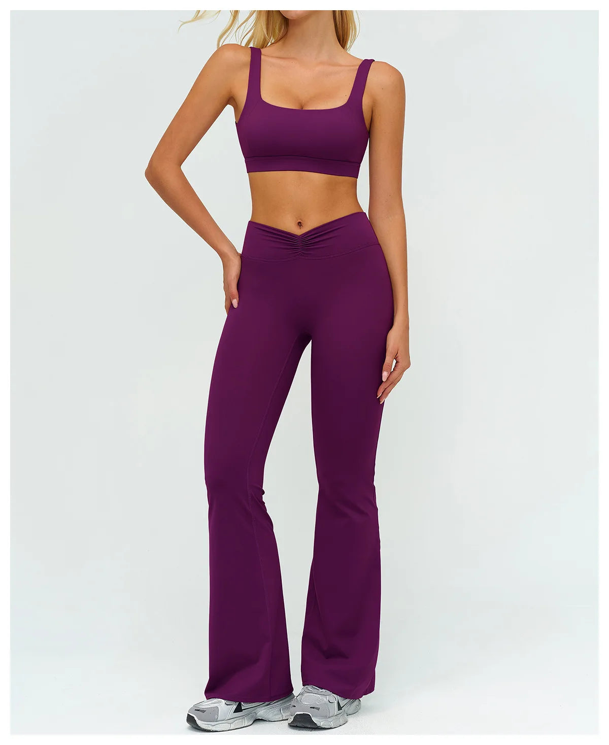 2PCS Yoga Set Women's Tracksuit Fitness Suit Sportswear Workout Sports Bra High Waist Leggings Gym Clothing Sports Shorts Suit