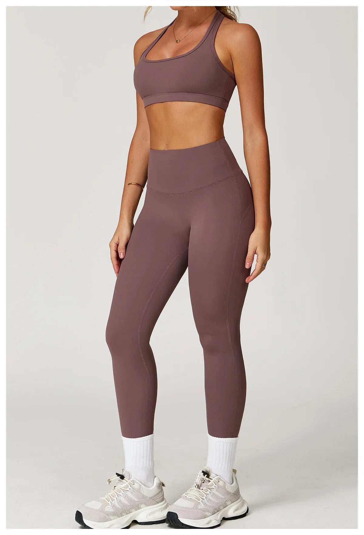Yoga Set 2 Pieces Women Clothes Workout Outfits Fitness Sportswear Gym Tracksuit High Waist Leggings Sports Bra Athletic Wear