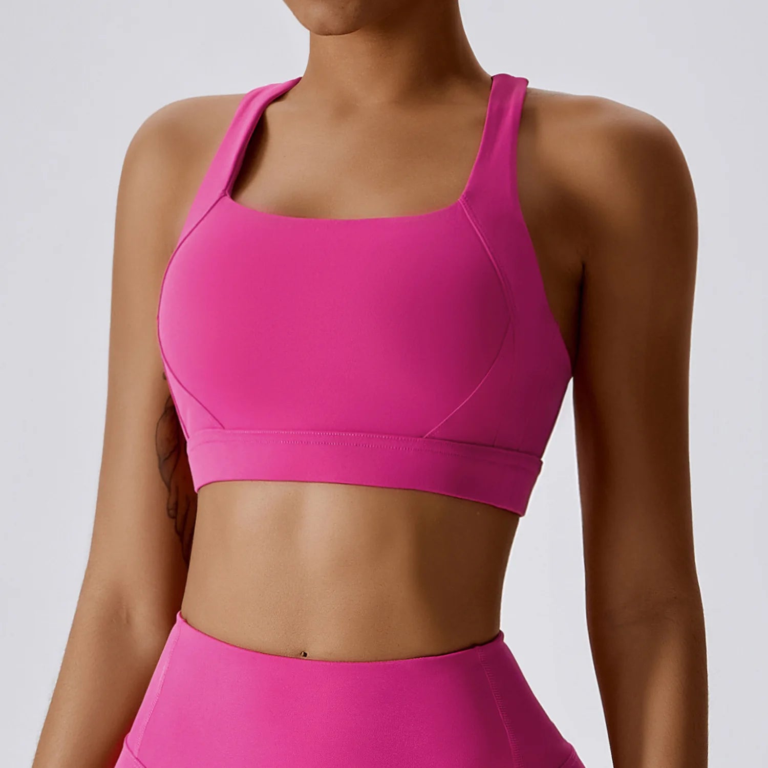 Breathable Sports Bra Shockproof Crop Anti-sweat Fitness Top Women Yoga Bra Push Up Sport Gym Running Workout Top Soft Underwear