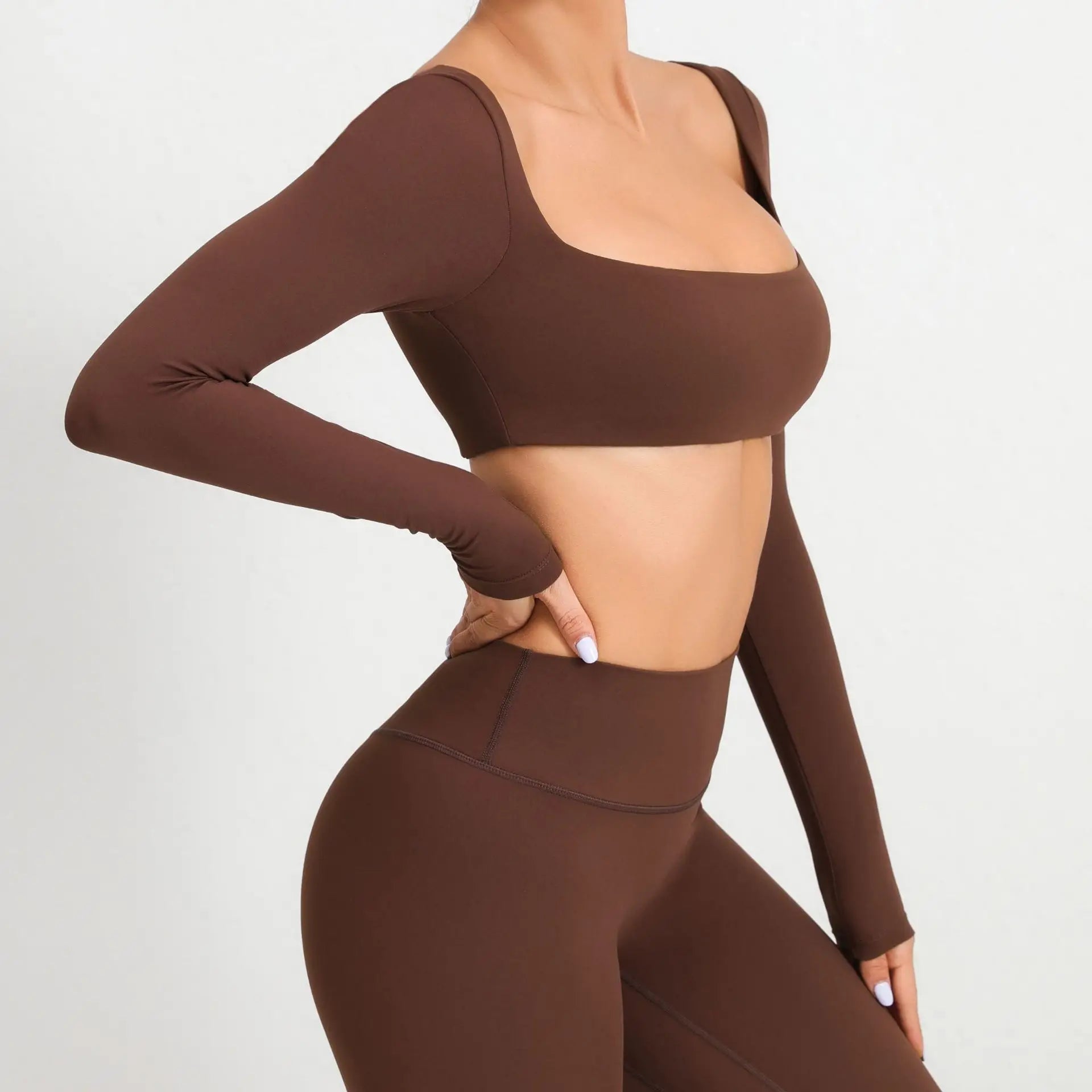 New Sport Shirt Women Clothes Sportswear Long Sleeve T-shirt for Fitness Yoga Wear Ladies Crop Top Gym Workout Top with Cups