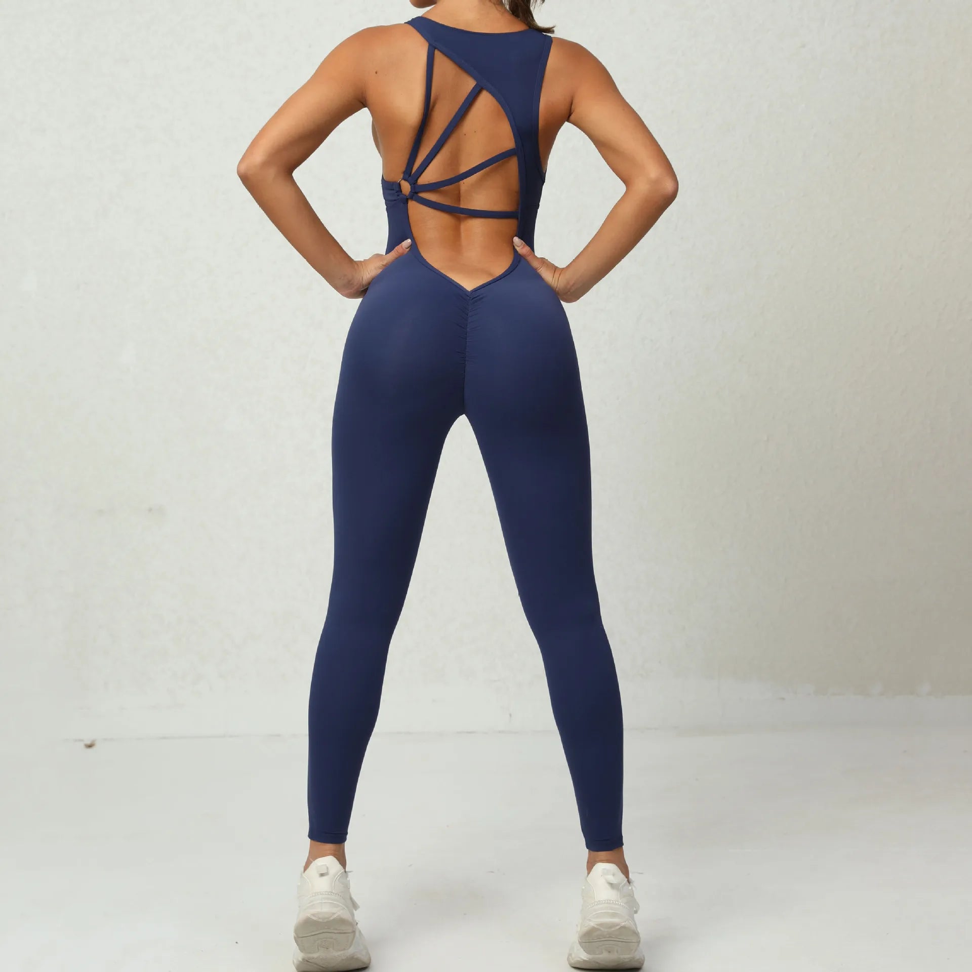 Backless Yoga Jumpsuits Sports Fitness One-Piece Yoga Sleeveless Workout Clothes Running Sportswear Tight Training Tracksuits