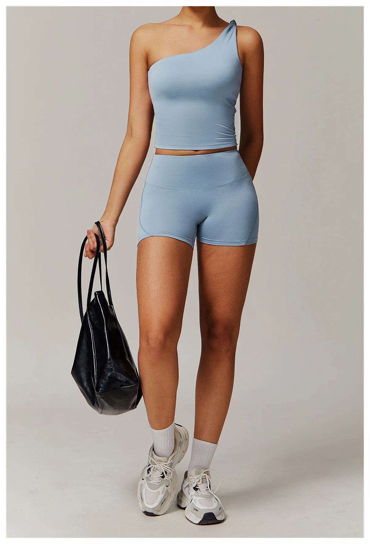 Single Shoulder Tank Top Women Gym Women Sports Underwear Push Up Crop Top Fitness Bra Breathable Running Athletic Sportswear