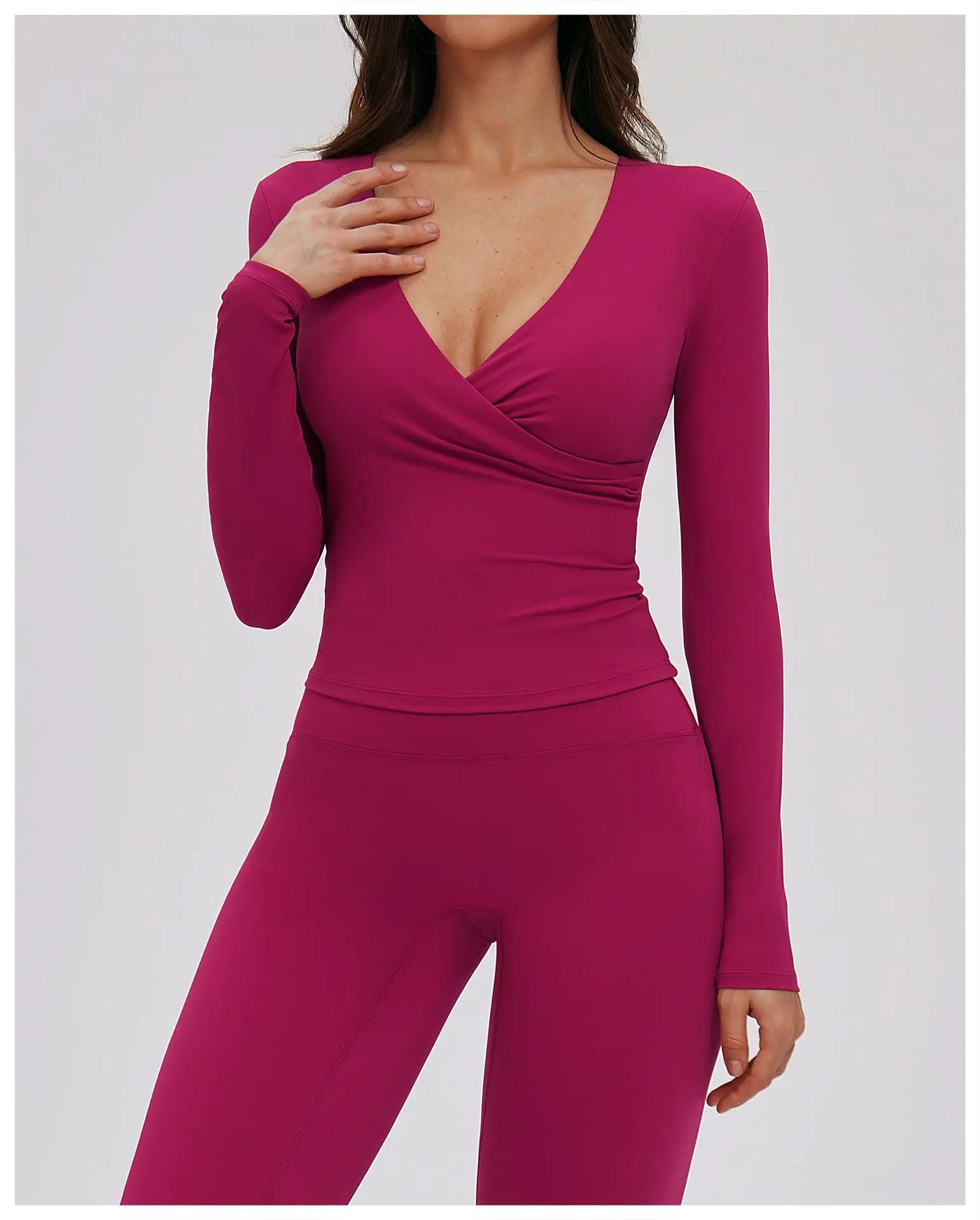 Sexy Yoga Shirts For Women Long Sleeve Fitness Top Running Gym Clothes Workout Shirts Dry Fit Breathable High Elastic Sports Top