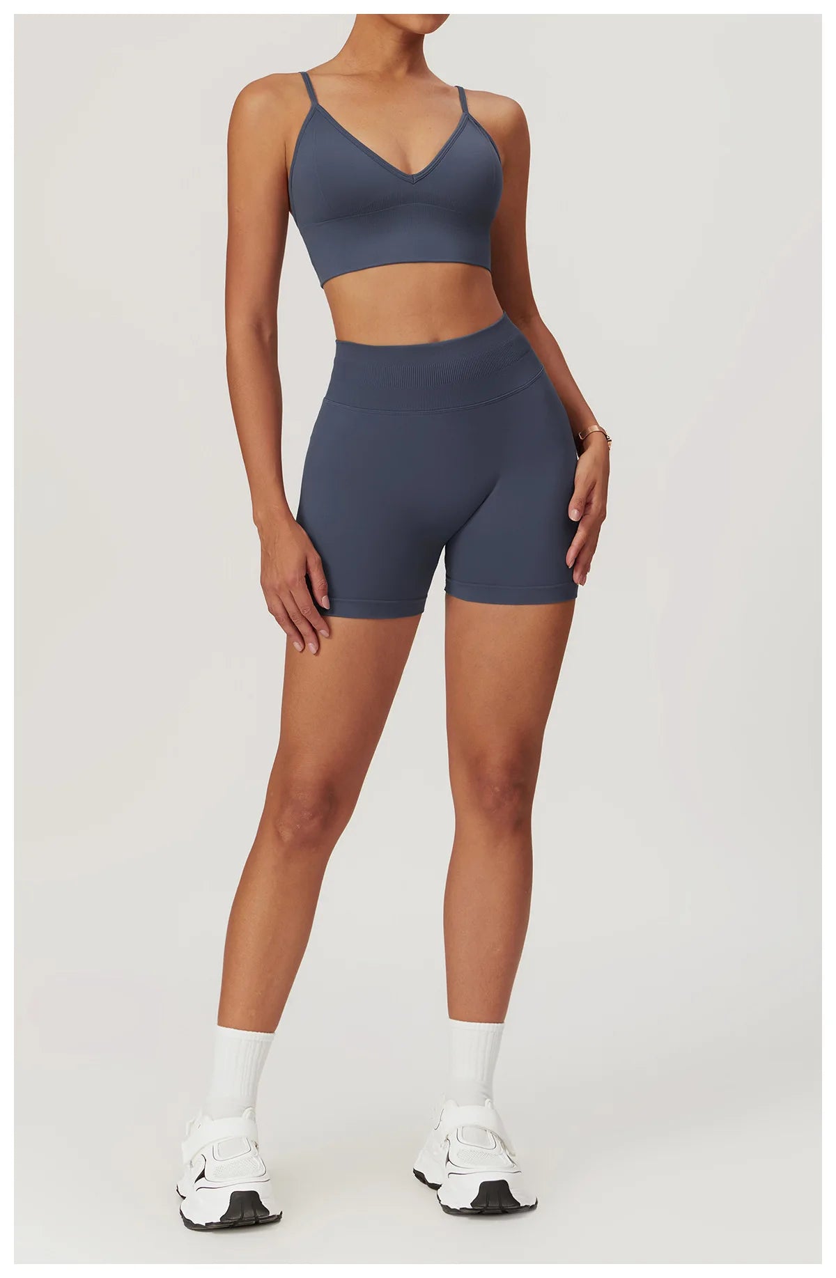 Ribbed Shorts for Women Yoga Shorts Push Up Booty Workout Gym Shorts Fitness High Waist Sports Short Seamless Women Clothing