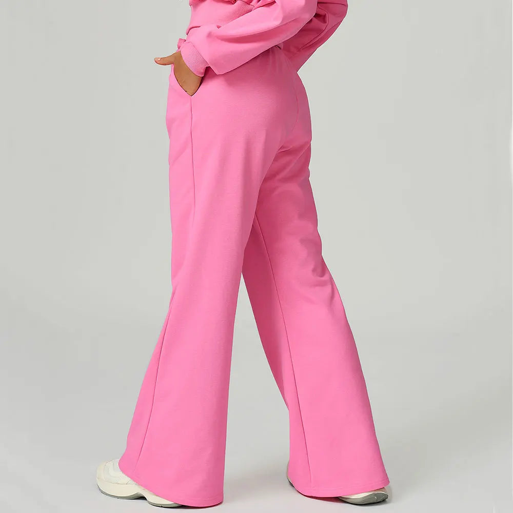 Winter High Waist Loose Fit Sports Pants Women Drawstring Wweatpants With Pockets Straight Leg Yoga Pants Versatile Sports Pants