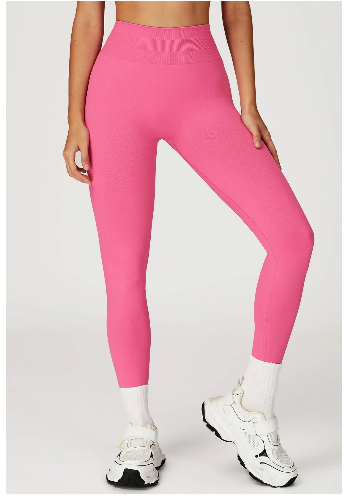 Seamless High Waist Solid Leggings Women Slim Tights Fitness Yoga Elastic Leggings Push Up Butt Knit Fashion Gym Workout Pants