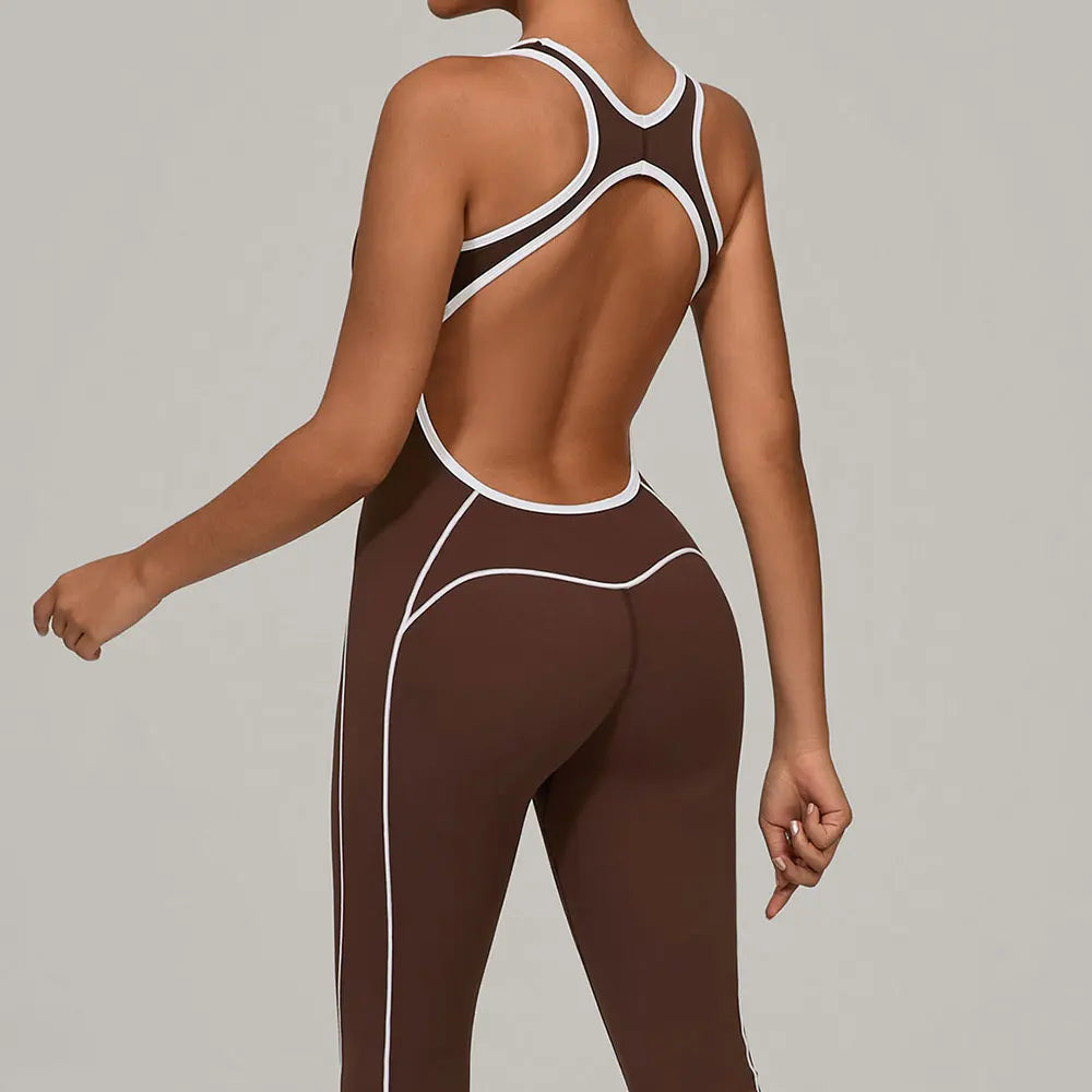 Gym Jumpsuit Women's Rompers Fitness Suit Running Sports Overalls for Woman Tracksuit Yoga Clothing Scrunch Workout Sportswear