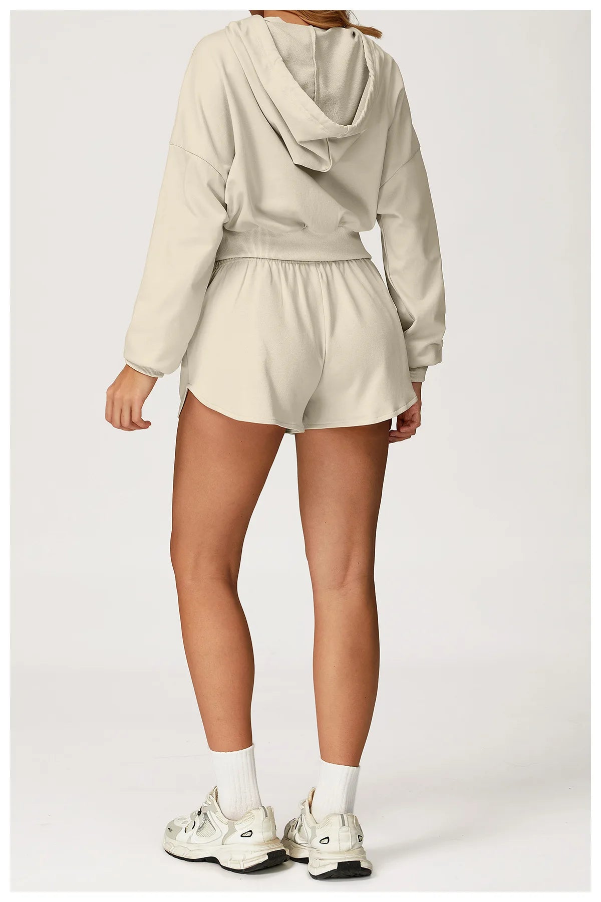 Winter 2-piece Casual Sports Hoodie Set Women's Long Sleeved Loose Yoga Set High Waisted Sweatpants Running and Fitness Set