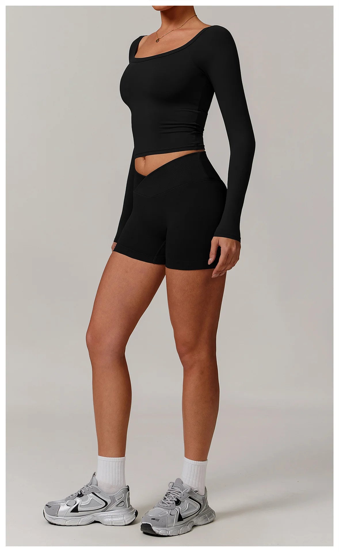 2 Pieces Yoga Suit Sports Set Women Athletic Wear Gym Set Women Tracksuit Running Workout Long Sleeve Sports Shirt Yoga Clothing
