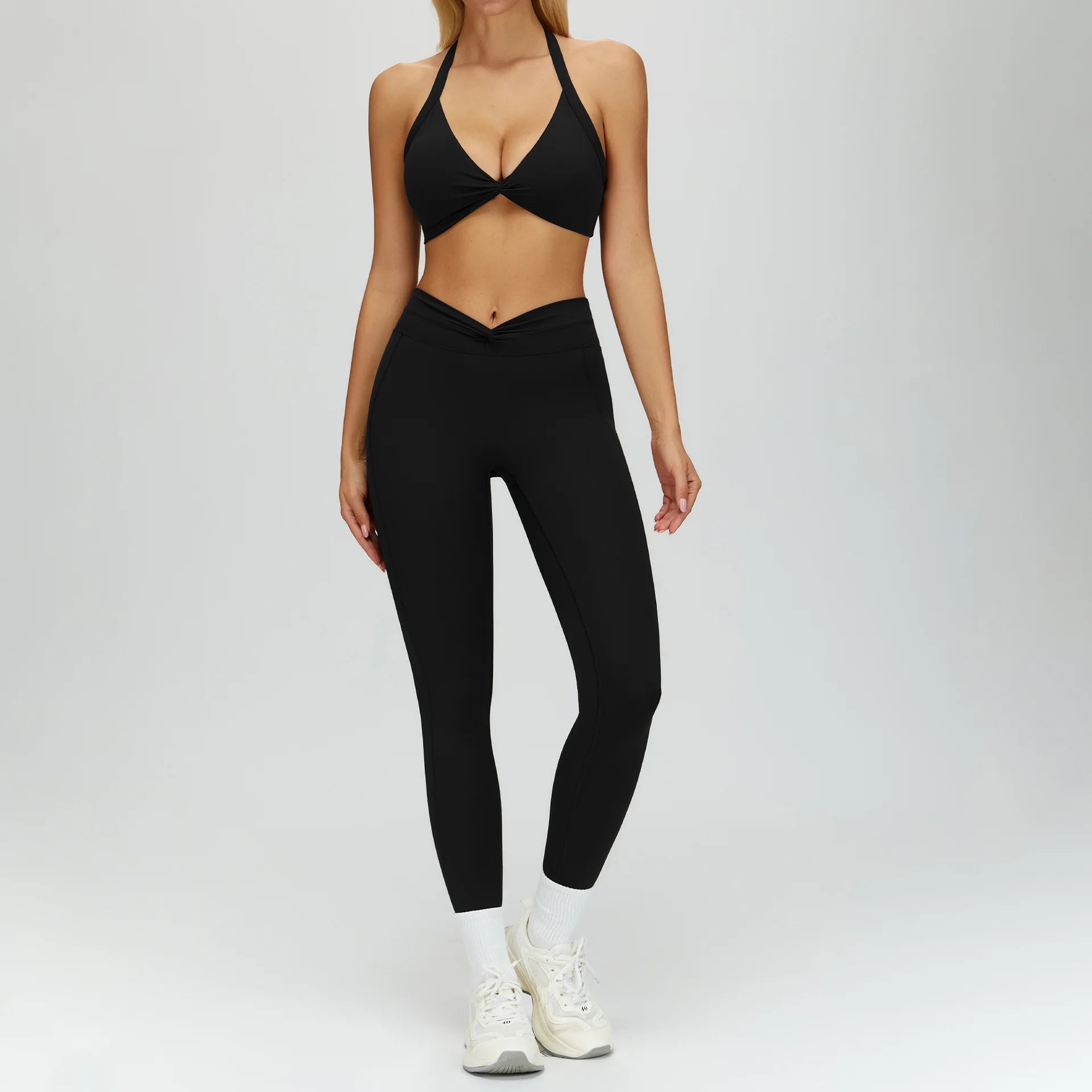 2PCS Yoga Clothes Women's Tracksuit Athletic Wear Fitness Suit Gym Outfits T-shirt Workout Sets Push Up Sports Bra Leggings Suit