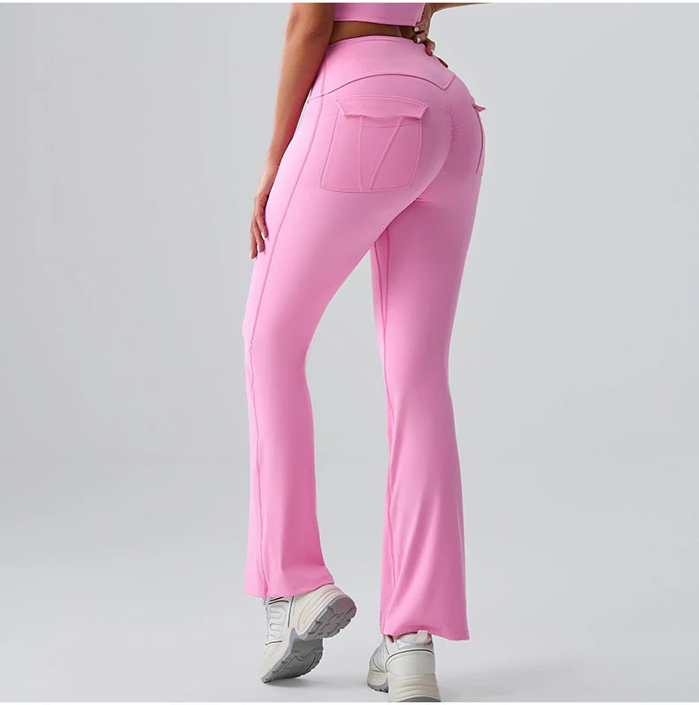 Sports Leggings Women Flares Leggings High Waist Tights Scrunch Butt Yoga Flares Pants Push Up Gym Leggings Women Yoga Clothes